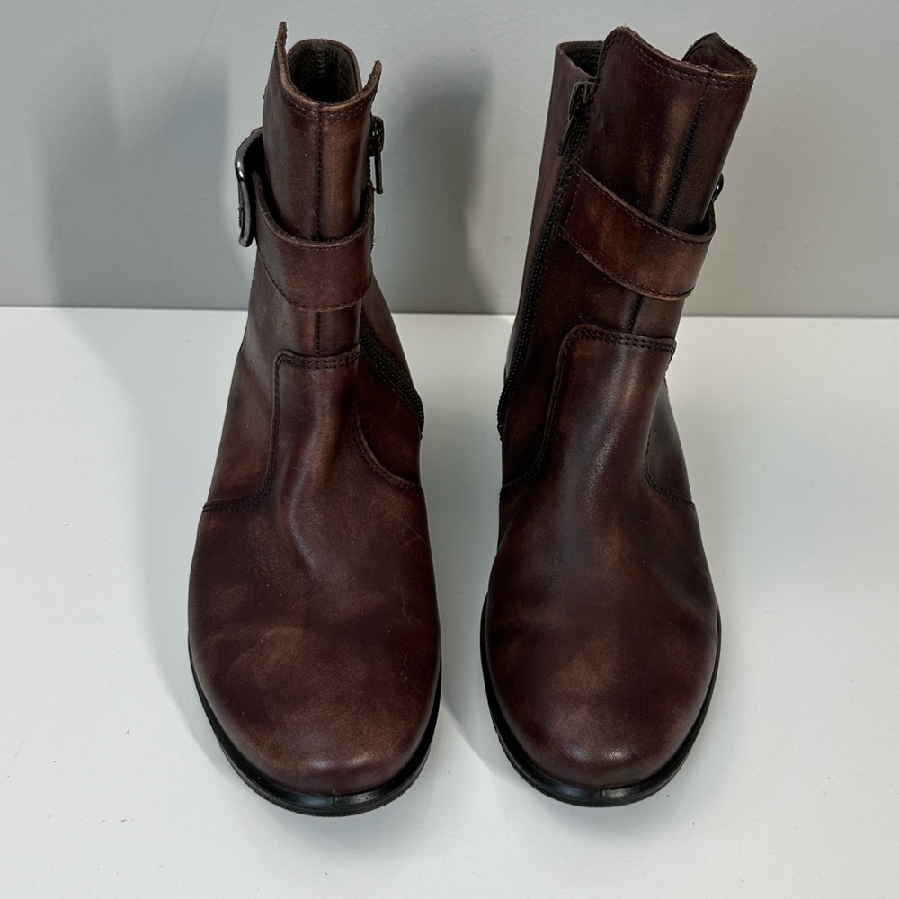 Ecco Women’s Finola Wedge Ankle‎ Boots Size 6-6.5 Leather Steampunk - Picture 5 of 15